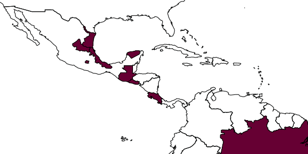 map of Neotheronia rosai     Gauld, 1991